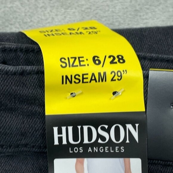 Hudson Los Angeles Midrise Straight Jeans Size 6/28 Premium Stretch Denim d0537 - Picture 2 of 5